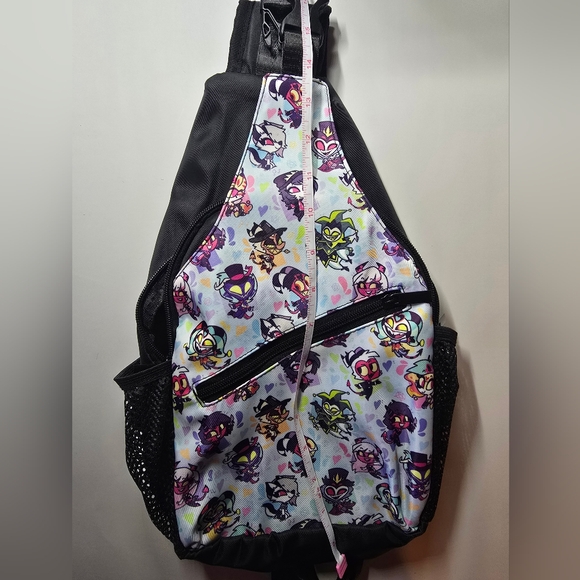 Helluvaboss Pattern Sling Bookbag / Crossbody Backpack- New - Blitz Stolas Fizz - Picture 6 of 9